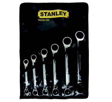 STANLEY史丹利工具TK920-23C 6件公制雙梅花雙向棘輪快扳組套